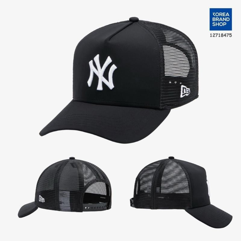 New Era NY 9FORTY Adjustable Baseball Hat for Men and Women - Soft Breathable Cotton, All-Season Wear, Metal Buckle Closure, Made in the USA