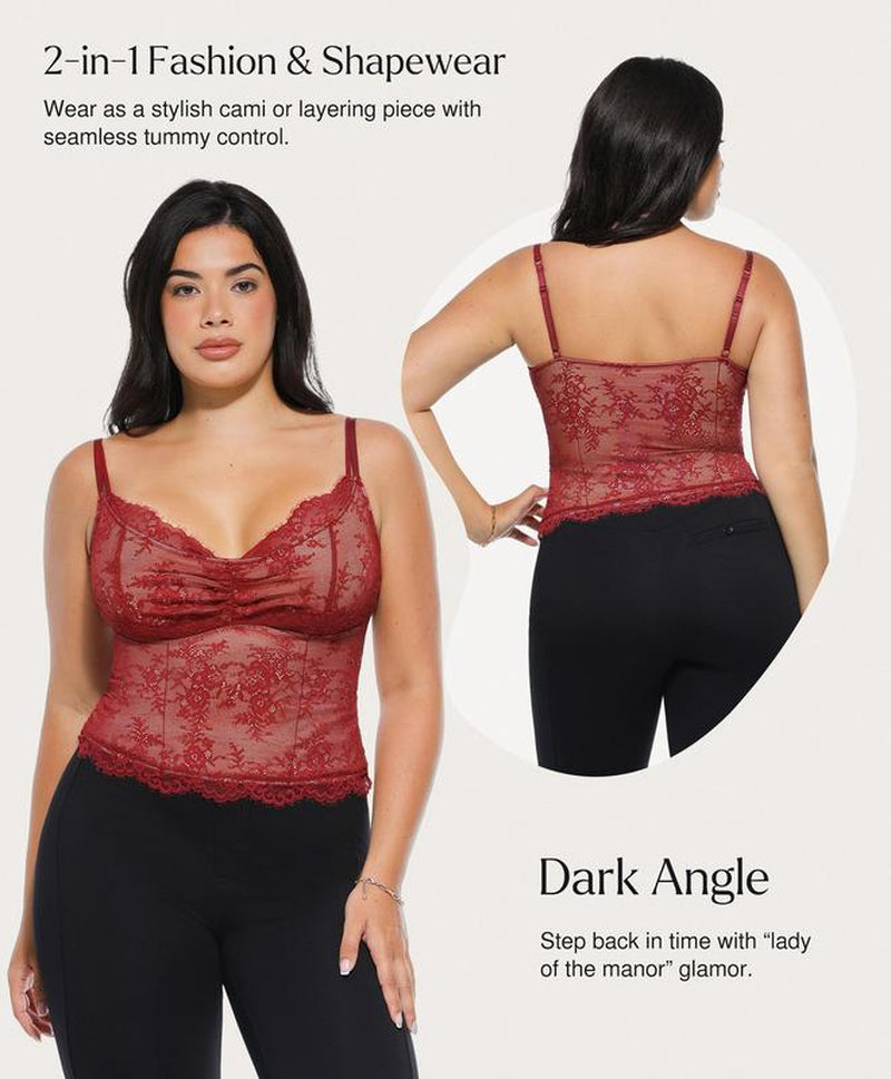 Popilush Sexy Lace Top - Deep U Neck Adjustable Straps for Women - Kiki of DC Styles Store