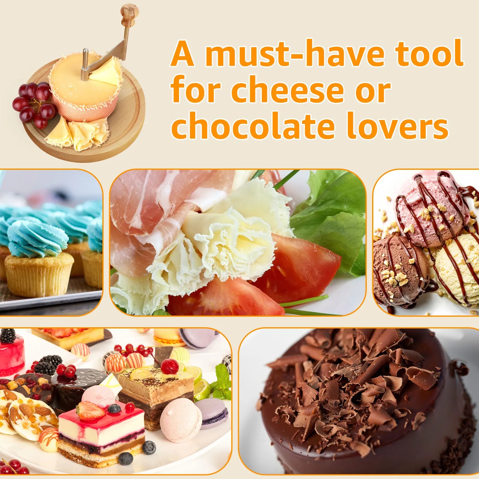 Cheese Curler Cutter Stainless Steel Cheese Shaver Handheld Butter Cheese Grater Kitchen Chocolate Cheese Shredder for Kitchen - Kiki of DC Styles Store