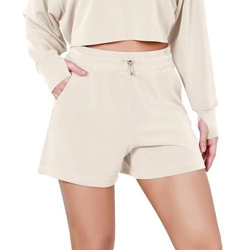ODODOS Women's High Waist Modal Soft Relaxed Shorts with Adjustable Shockcord and Pockets - Perfect Casual Comfort - Kiki of DC Styles Store