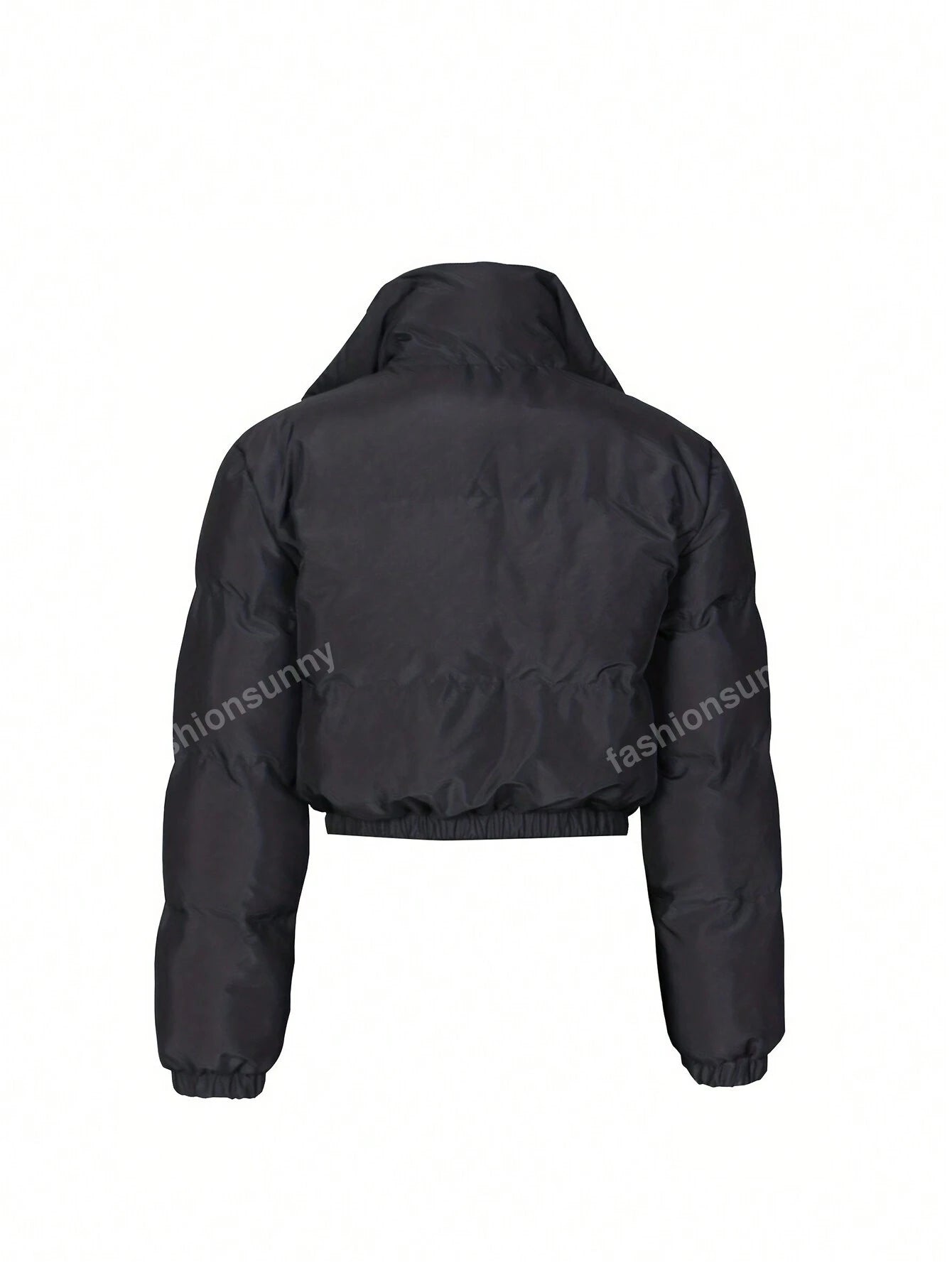 Women European & American Style Short Collar Zip-Up Warm Jacket