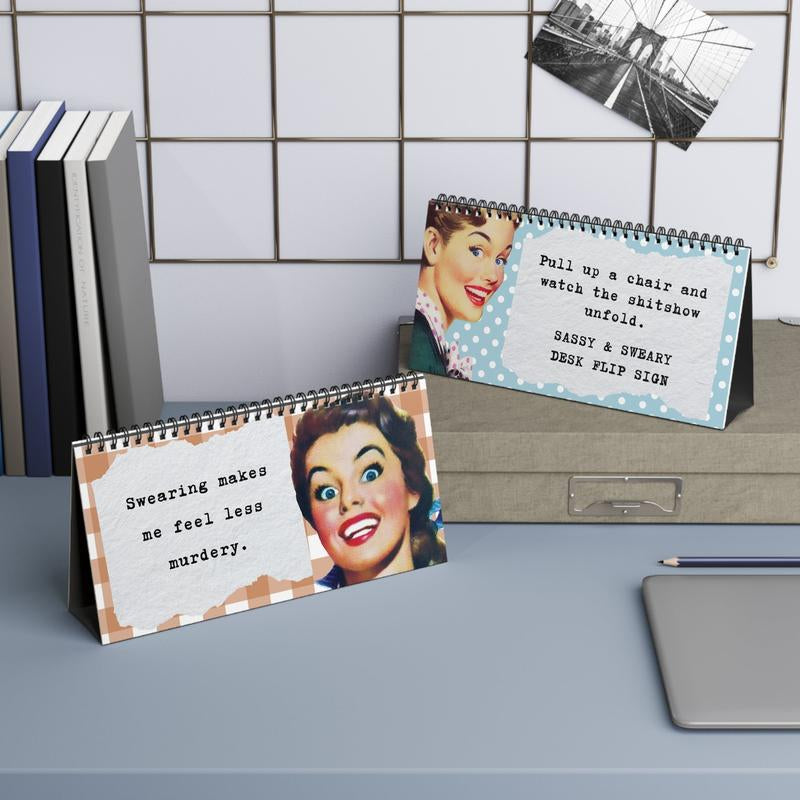 Sassy & Sweary Desk Flip Sign