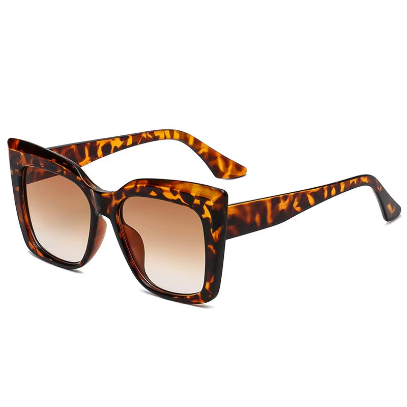 Square Oversized Cat Eye Sunglasses 2024 Fashion Women Shades Trending Men Gradient Sun Glasses Shades UV400 Glasses Goggles