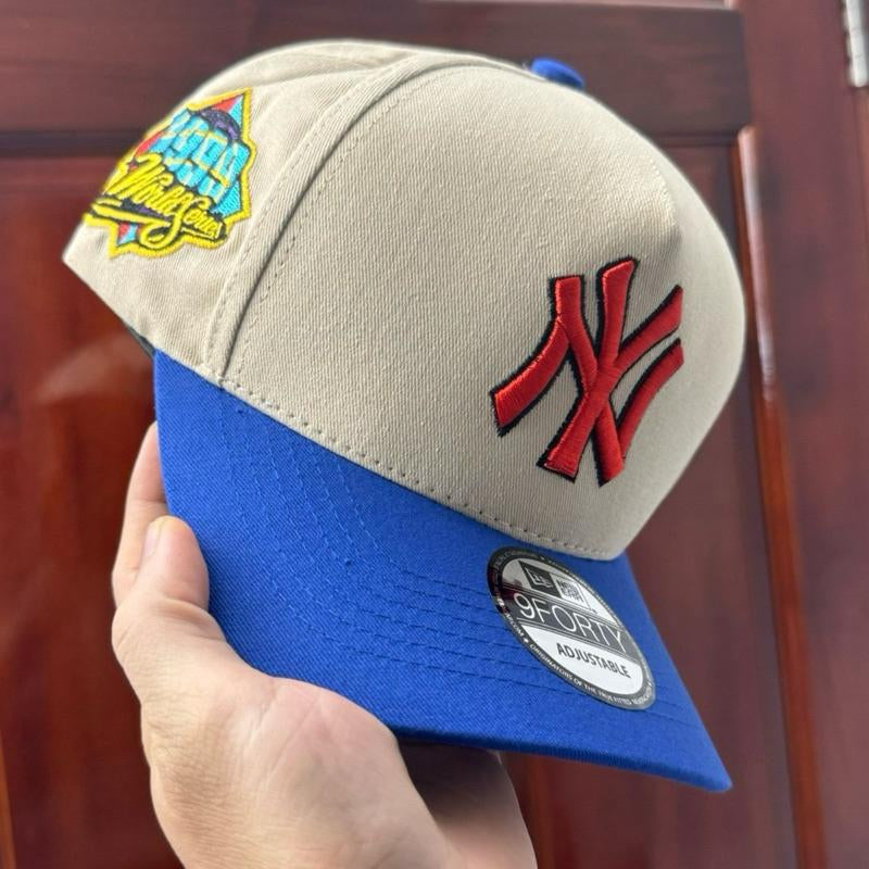 New Era NY 9FORTY Adjustable Baseball Hat for Men and Women - Soft Breathable Cotton, All-Season Wear, Metal Buckle Closure, Made in the USA