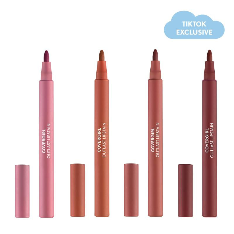 COVERGIRL Outlast Lipstain Bundle: 4-Piece Set - Kiki of DC Styles Store