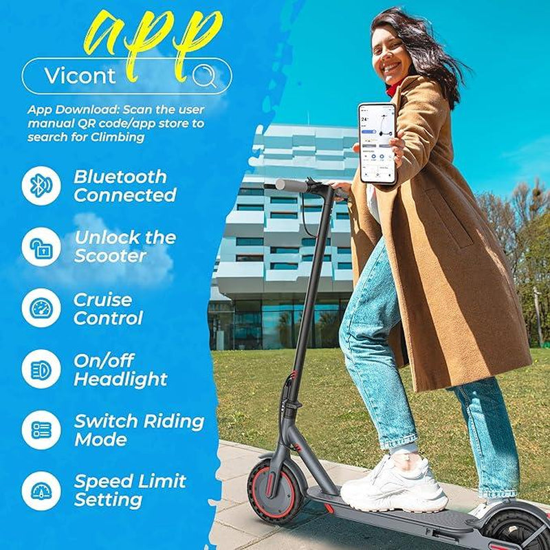 AOPO Electric Scooter for Adults, 350W Motor, Top Speed of 16Mph, 36V/7.8AH Battery, Max Range of 22 Miles, Foldable E-Scooter for Adults, Equipped with App Control and Dual Braking System. Portable Folding - Kiki of DC Styles Store
