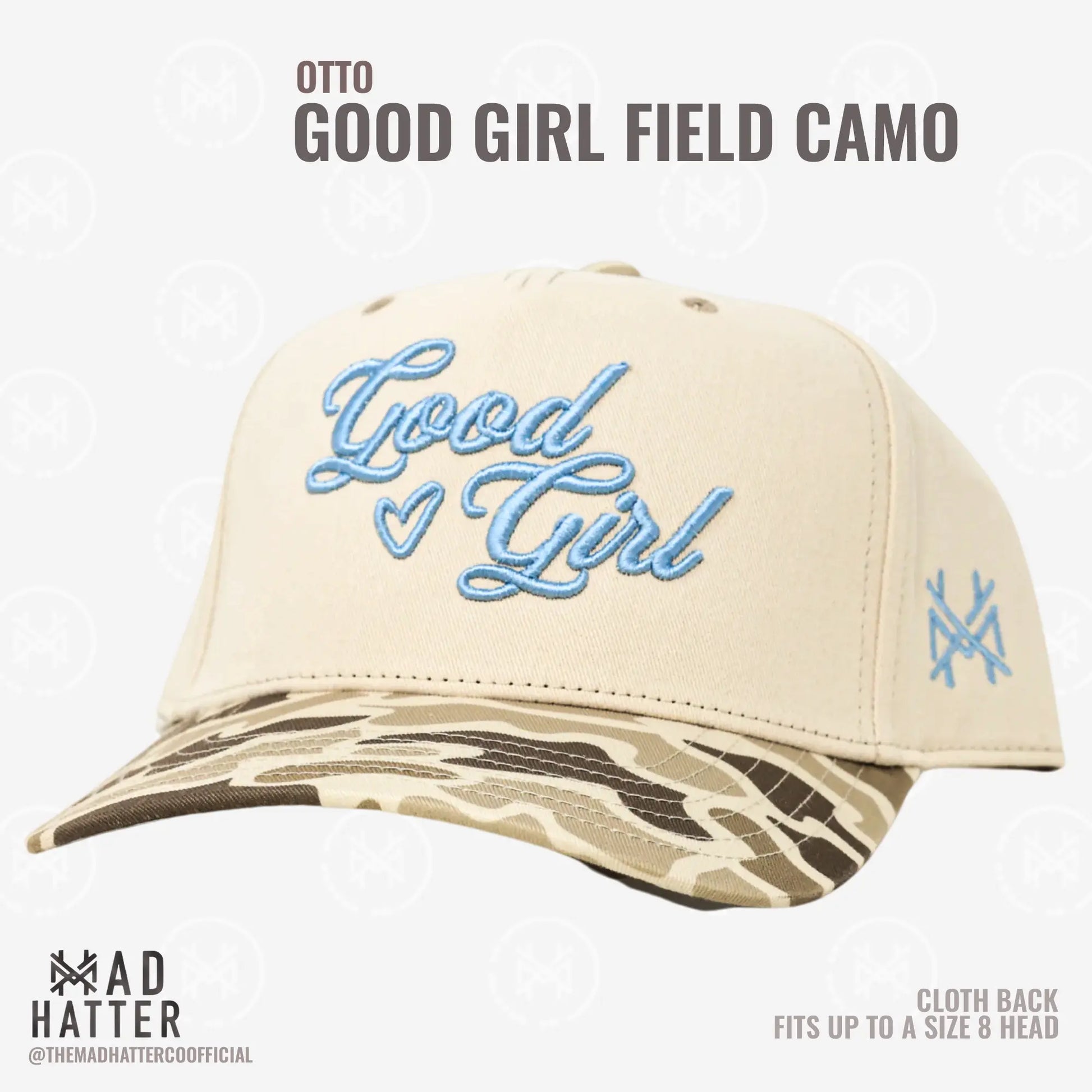 Elevate Your Style with the Good Girl 3D Puff Embroidered Trucker Hat - Adjustable Snapback for Women, Fits Up to Size 8!