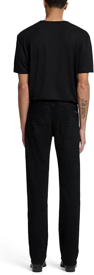 7 For All Mankind Men’s Straight Fit Jeans - Premium Black Onyx Denim Amazon