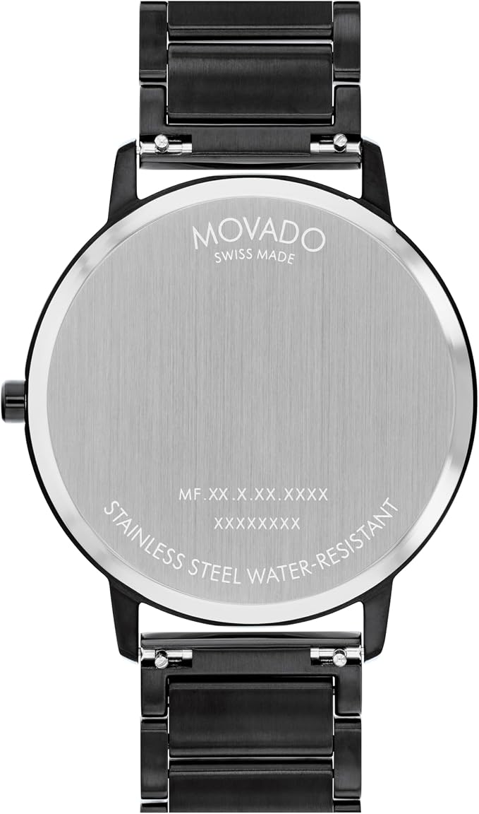 Movado Face Men's Swiss Quartz Black Ion-Plated Stainless Steel Watch (41mm) Movado