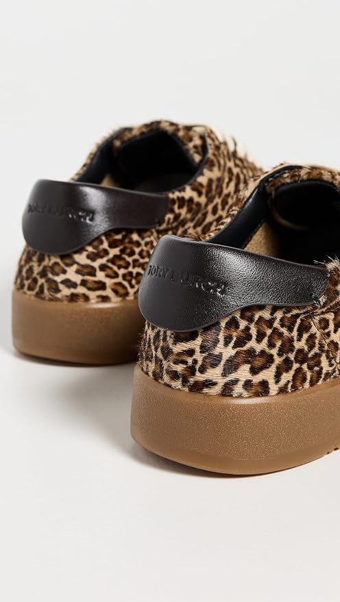 Tory Burch Women's Phoenix Leather Sneakers - Green Blanc & Leopard Multi & White Perfect Black Kiki of DC Styles Store