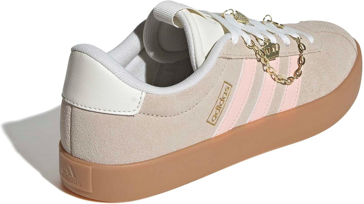 Adidas Women's VL Court 3.0 Shoes – Crystal Linen &amp; Blush Pink Retro Sneakers Kiki of DC Styles Store