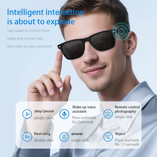 Xiaomi AI Translation Smart Glasses Real-time Translation Anti-Blue Light Waterproof Calls Wireless Smart Sunglasses Headset