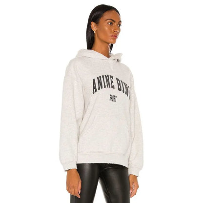 Get Your Chic Vibe On with the ANINE BING Sport Harvey Sweatshirt in Heather Grey!