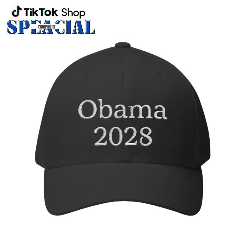 Embroidered Obama 2028 Hat - A Statement of Progressive Values and Resistance Against Fascism - Kiki of DC Styles Store