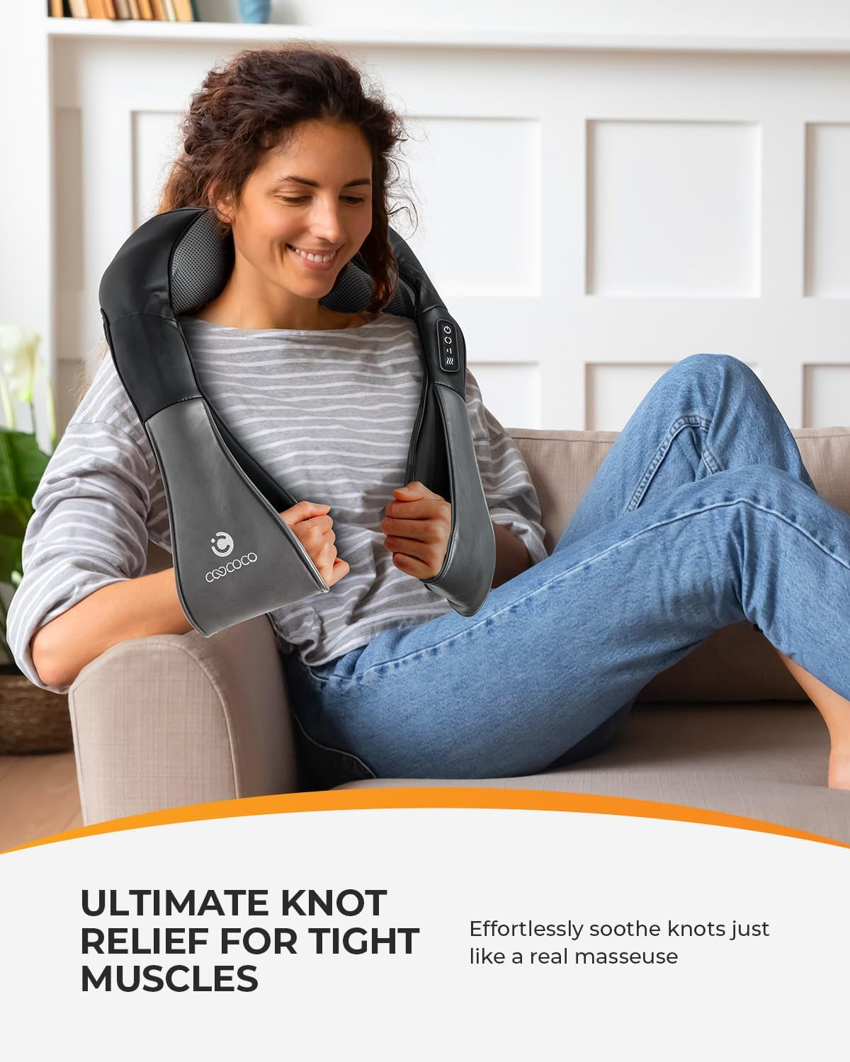 Shiatsu Neck Massager -4D Kneading Back Massager with Heat, FSA HSA Eligible, Birthday Day Gifts for Dad/Women/Men, Deep Kneading Electric Massage Pillow, Massagers for Back and Neck Shoulder - Kiki of DC Styles Store