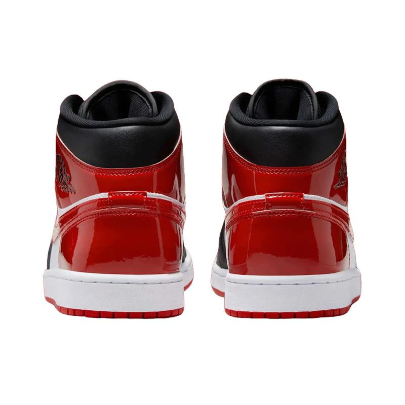 Step Up Your Style Game with the Nike Air Jordan 1 Mid SE Patent Bred Toe HV4091-006 - The Ultimate Men's Fashion Shoe!