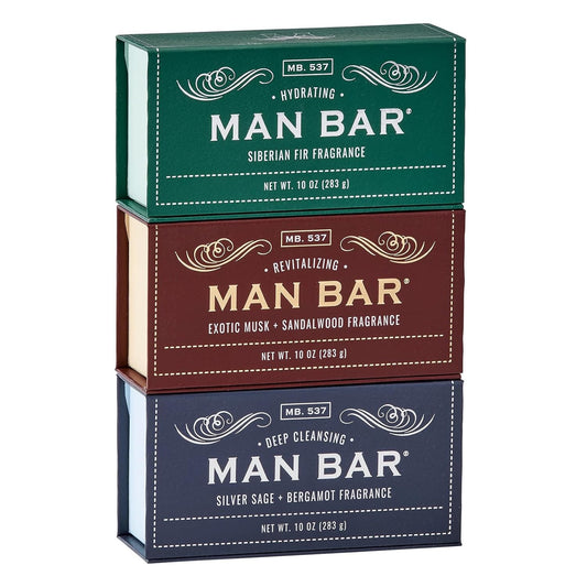 San Francisco Soap Co Man Bar 3-Piece Gift Set - No Harmful Chemicals - Good for All Skin Types - Made in the USA - Kiki of DC Styles Store