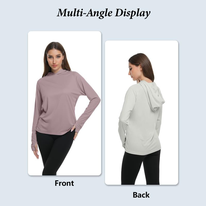 5 Pack Women's Lightweight Long Sleeve Workout Hoodies - Breathable & Stretchy Sun Protection Gym Sets for Outdoor Running & Casual Wear