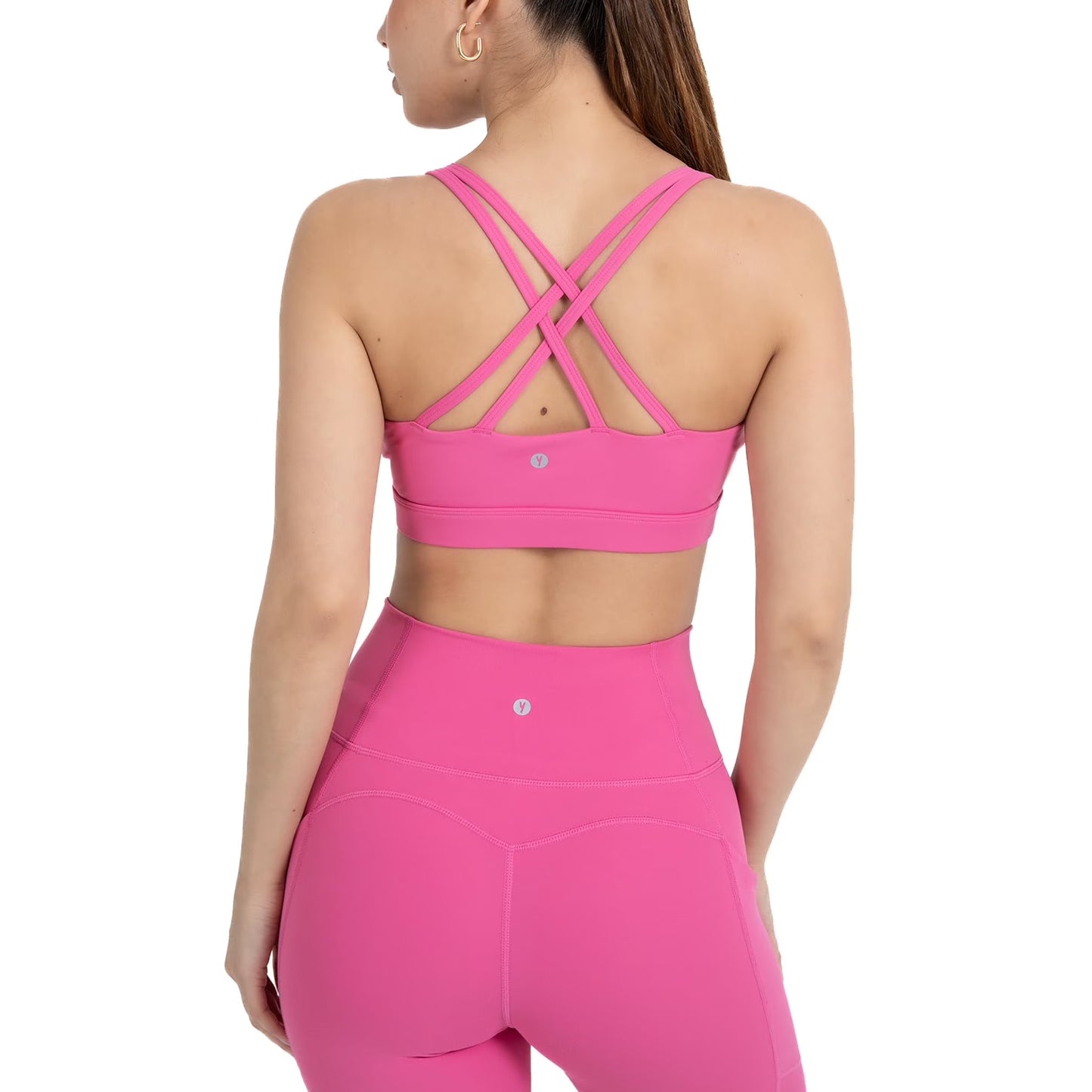 Active Women'S Ultraluxe Strappy Medium Impact Bra, Athleisure, 4-Way-Stretch, Beach Party, 4X - Kiki of DC Styles Store