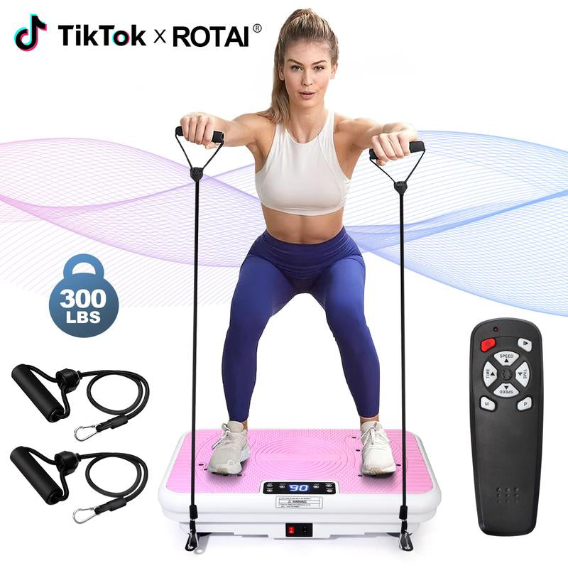 【Tiktokshopbacktoschool】Rotai Vibration Plate Exercise Machine Shake Plate Exercise Machine Full Body Workout Vibration Plate Lymphatic Drainage 1-99 Adjustable Speeds Power for Shaping Wellness Recovery Home Gym Core Strength Relaxation - Kiki of DC Styles Store