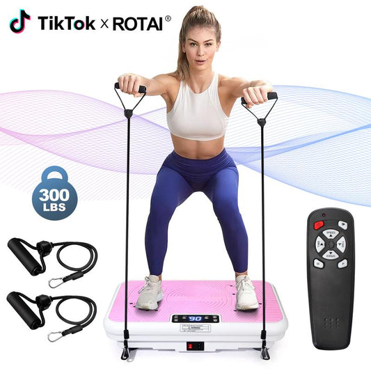 【Tiktokshopbacktoschool】Rotai Vibration Plate Exercise Machine Shake Plate Exercise Machine Full Body Workout Vibration Plate Lymphatic Drainage 1-99 Adjustable Speeds Power for Shaping Wellness Recovery Home Gym Core Strength Relaxation - Kiki of DC Styles Store