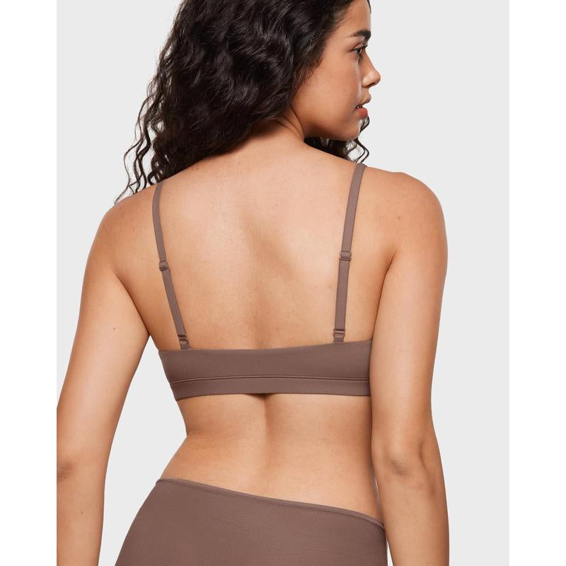 INLYRIC Women's Soft Plunge Bralette - Deep V Unlined Triangle Sleep Bra for Ultimate Comfort - Kiki of DC Styles Store