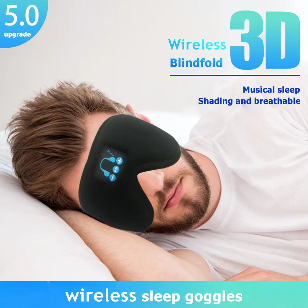 Sleep Headphones 3D Bluetooth 5.0 Headband Sleeping Headphones Wireless Music Eye Mask Cover Sleep Earbuds for Side Sleeper - Kiki of DC Styles Store