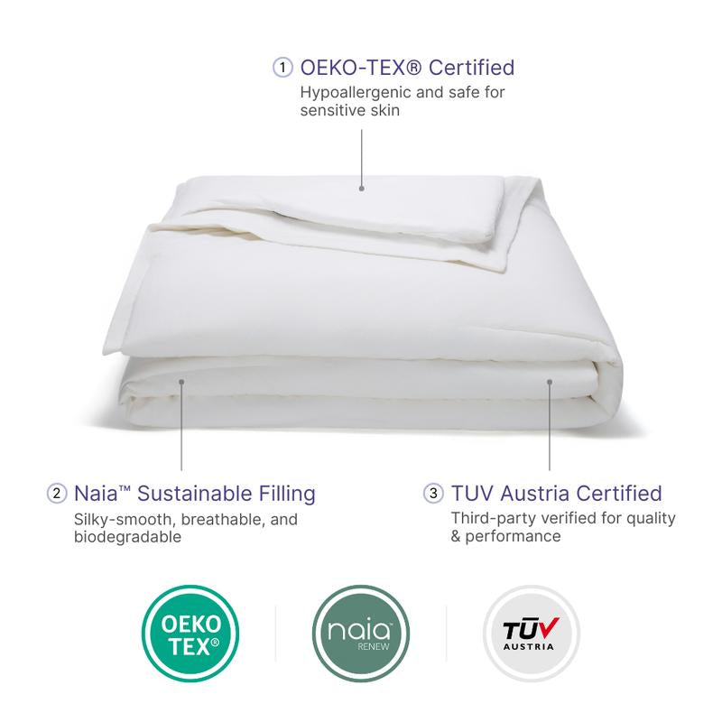 Transform Your Sleep with the Cloudcontrol Hypoallergenic Comforter – Machine-Washable, Built-In Duvet Cover for Year-Round Luxury!