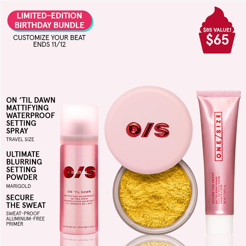 Limited Edition Build-A-Beat Birthday Value Set - Waterproof Setting Spray, Loose Setting Powder, Mattifying Primer, for Matte, Oil-Free, Longwear Makeup - Kiki of DC Styles Store