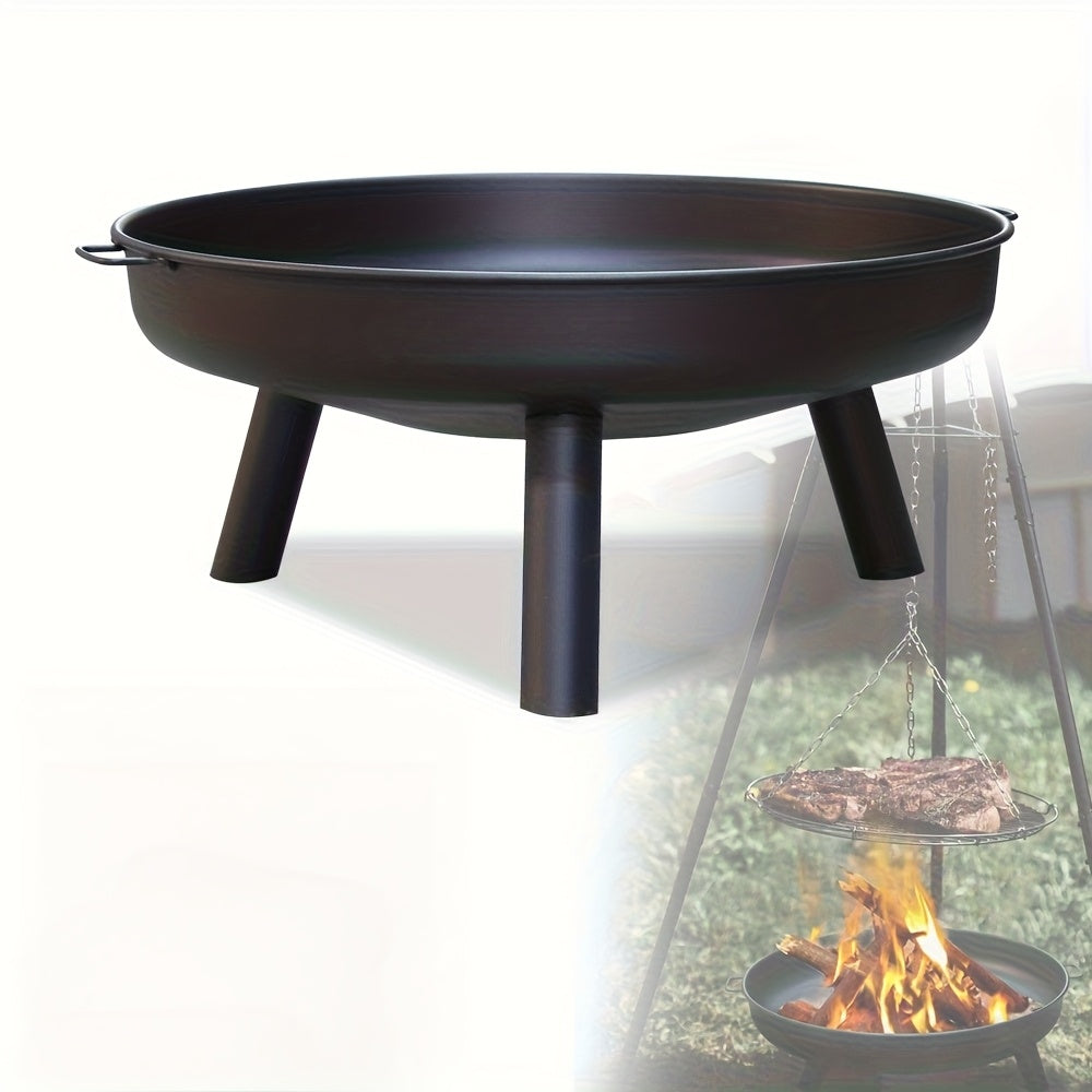 Outdoor Metal Fire Pit Bowl with Handles & Legs - Kiki of DC Styles Store