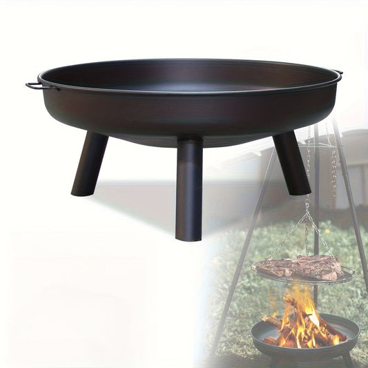 Outdoor Metal Fire Pit Bowl with Handles & Legs - Kiki of DC Styles Store