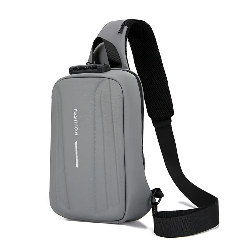Anti-Theft Travel Chest Bag password lock hard shell one shoulder bag for men mini waterproof male backpack boys crossbody bags - Kiki of DC Styles Store
