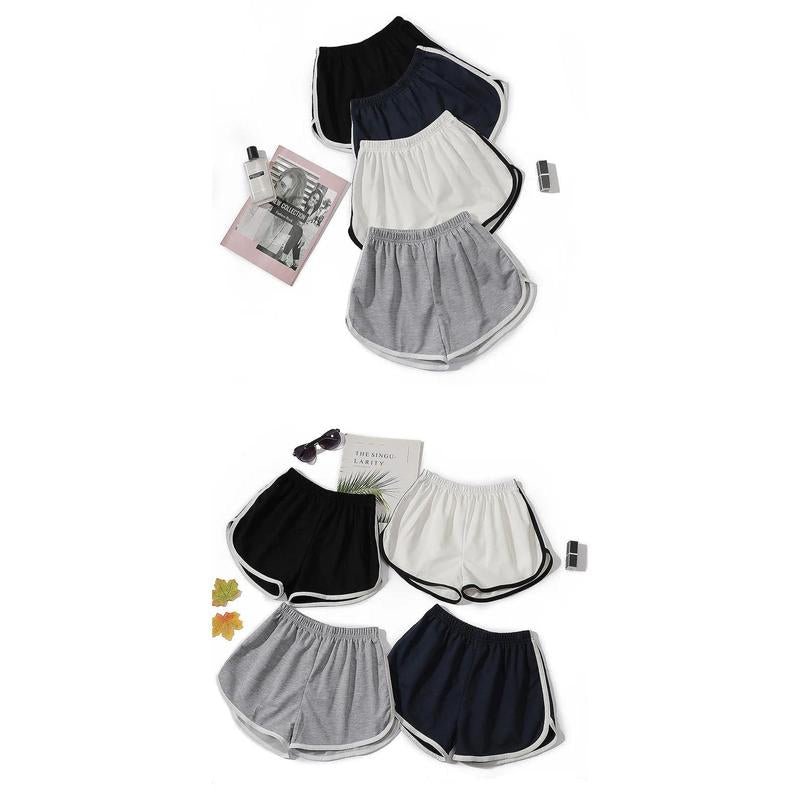Stylish High-Waisted Elastic Shorts for Women - Quick Dry, Comfortable Fit for Summer Leisure and Fitness
