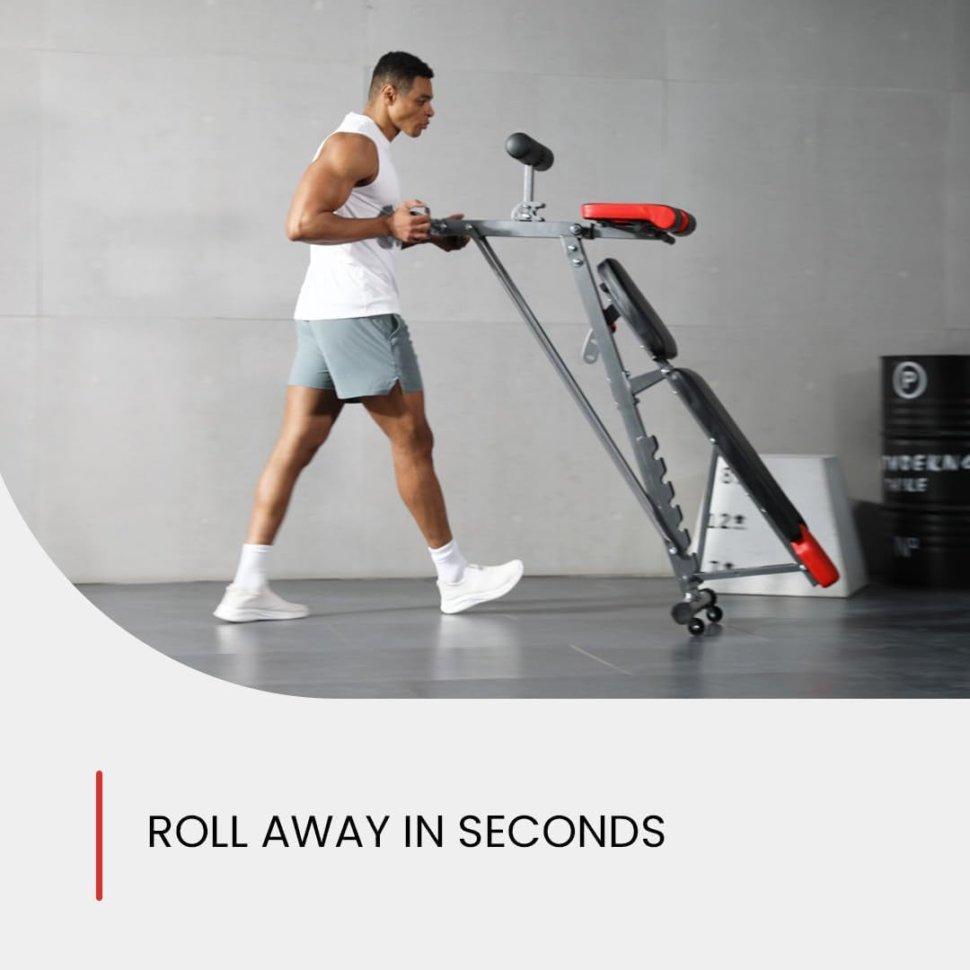 Elevate Your Fitness Routine with the Finer Form All-In-One Multi-Functional Weight Bench – Perfect for Full Body Workouts, Hyper Back Extensions, Adjustable Ab Exercises, and More!