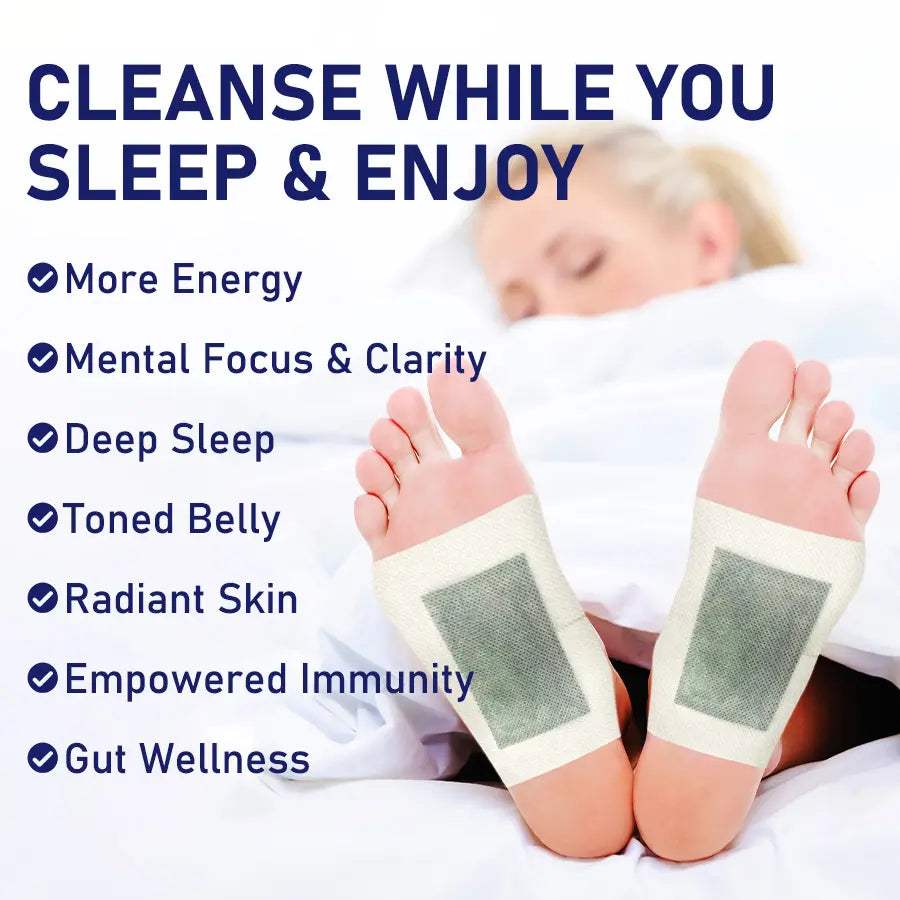 Umex Mugwort Detox Foot Pads – Deep Cleansing Foot Patch with Ginger Powder & Charcoal, Natural Adhesive Pads for Relaxation & Sleep Support