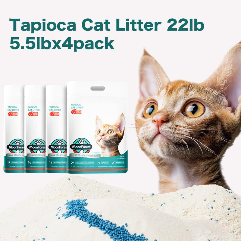 5.5Lb*3,Tapioca Cat Litter, Tofu Cat Litter, Kitty Litter,Odor Control Quick Clumping Low Dust ,Kitten Litter,Smart Litter Boxes Cat Litter,A Ideal Partner for Automatic Litter Boxes,Cassava Cat Litter,Flushable Cat Litter, - Kiki of DC Styles Store