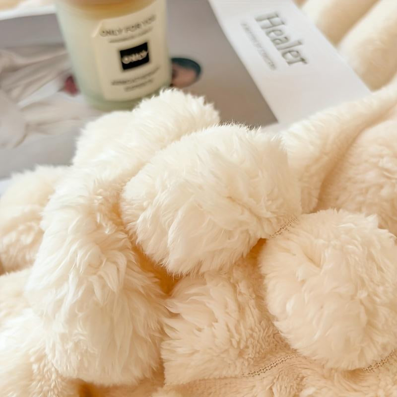 Luxurious Touch Is Here! 4-Color Faux Rabbit Fur Sleep Blanket —— Warm and Cozy, Ultra-Soft Baby Blanket, Suitable for Sofas, Offices, and Bedrooms —— an Ideal Seasonal Gift and Bed Blanket, Bringing an Ultra-Soft Baby Blanket with a Luxurious Texture. - Kiki of DC Styles Store