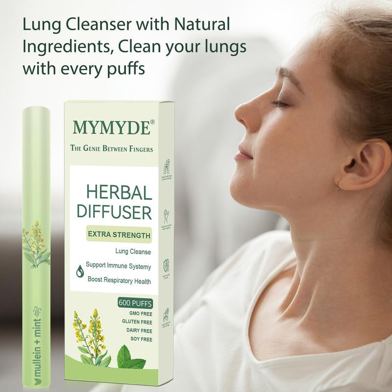 MYMYDE Thyme and Mint Extracts for Lung Detoxification and Oral Air Freshening, Herbal Diffusion Pen Relaxation Stick Solution Plant-Based Diffusion Pen with Mint Thyme - Kiki of DC Styles Store
