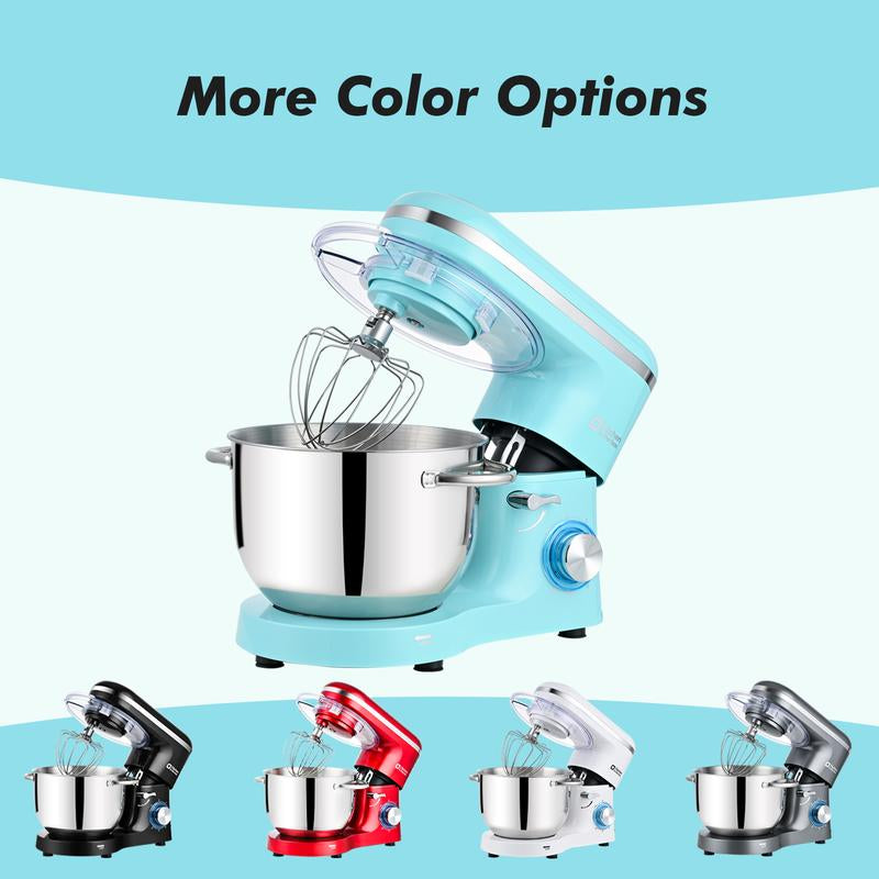 Kitchen in the Box 660W Tilt-Head Stand Mixer | 6.5QT Stainless Steel Bowl, 6-Speed Electric Food Mixer - Kiki of DC Styles Store