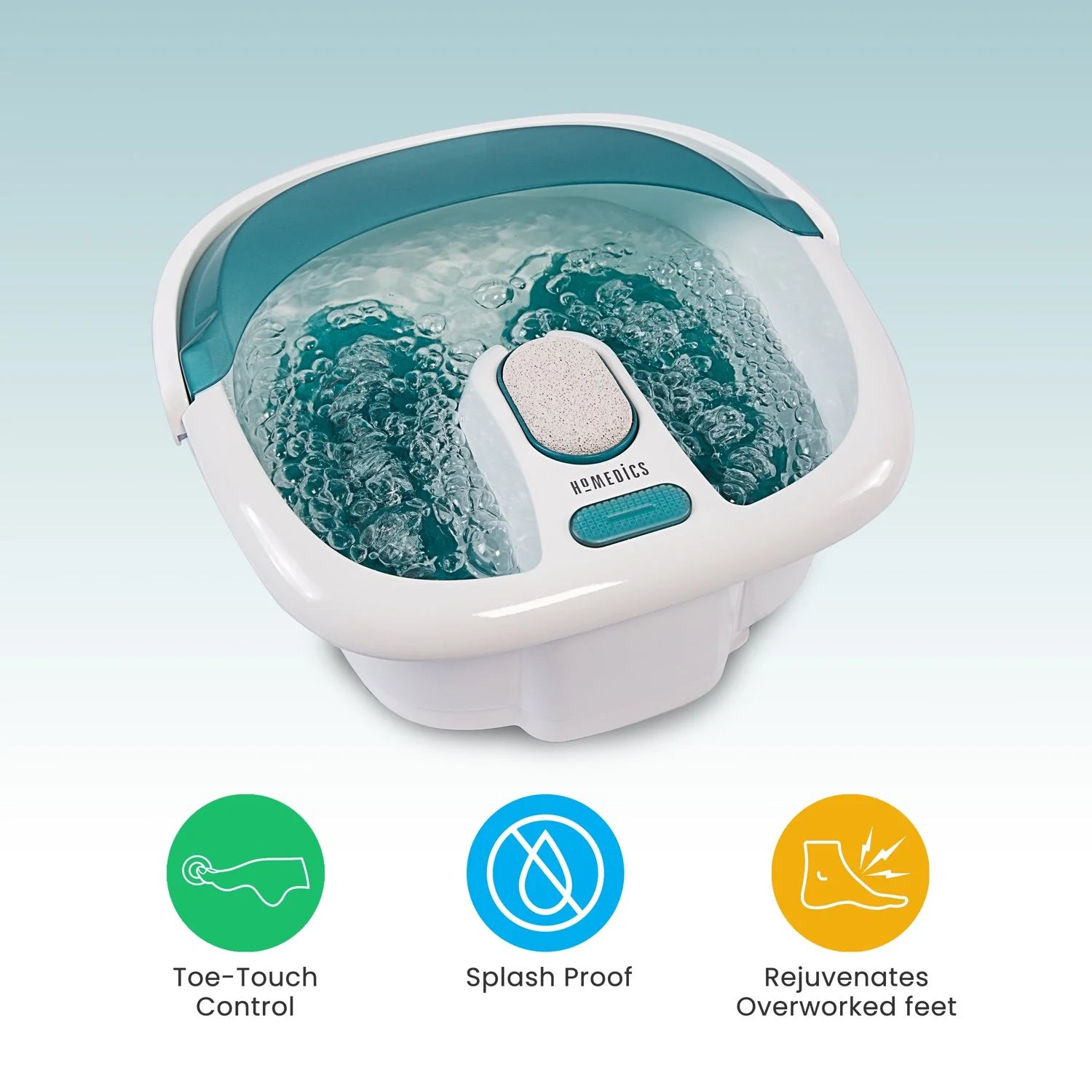 Bubble Spa Elite Footbath with True Heat Boost Power with a 2-In-1 Removable Pedicure Center That Includes a Pedicure Brush and a Pumice Stone, FB-450H - Kiki of DC Styles Store