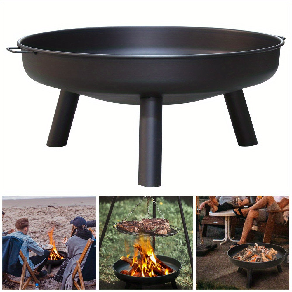 Outdoor Metal Fire Pit Bowl with Handles & Legs - Kiki of DC Styles Store