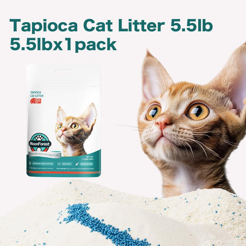 5.5Lb*3,Tapioca Cat Litter, Tofu Cat Litter, Kitty Litter,Odor Control Quick Clumping Low Dust ,Kitten Litter,Smart Litter Boxes Cat Litter,A Ideal Partner for Automatic Litter Boxes,Cassava Cat Litter,Flushable Cat Litter, - Kiki of DC Styles Store
