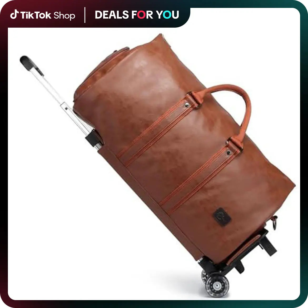 Travel in style with the SEYFOCNIA Pink PU Leather Rolling Garment Bag! Perfect for weekend getaways, this unisex expandable duffle bag is a must-have for your TikTok holiday haul! 🌟🧳✨