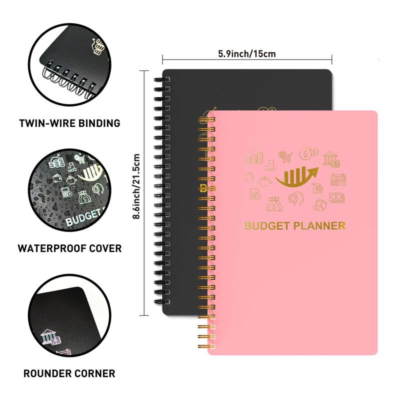 Budget Planner - Monthly Finance Organizer with Expense Tracker Notebook to Manage Your Money Effectively, Undated Finance Planner/Account Book, Start Anytimem,A5(8.6X5.9 Inchs),100Gsm Paper - Pink - Kiki of DC Styles Store