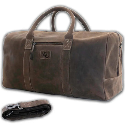 Luxury Leather Weekend Bag - Your Stylish Companion for Every Adventure Auto DS