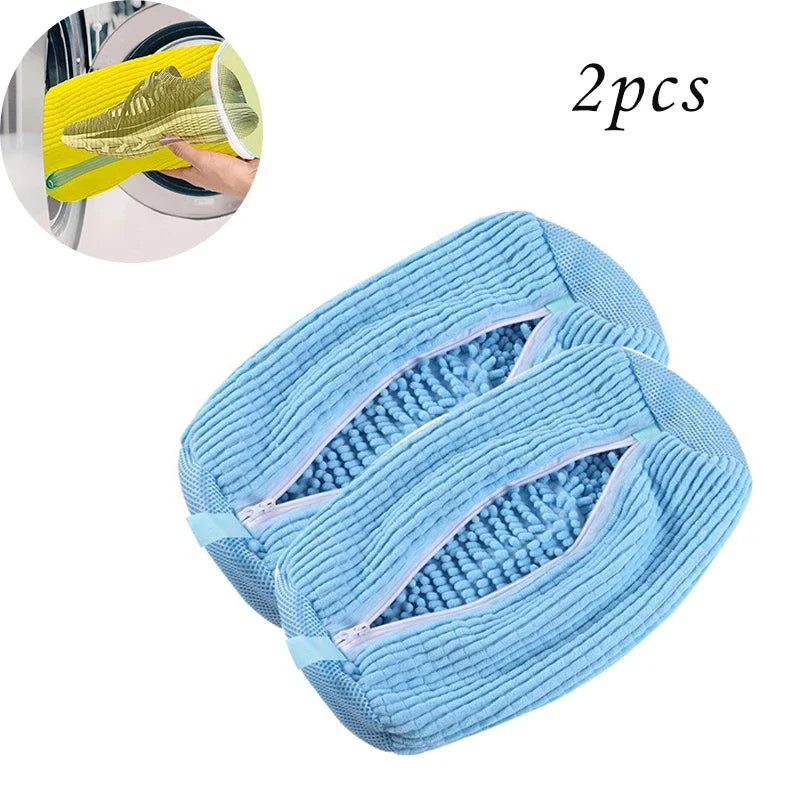 Laundry Bags Shoe Washing Machine Bag-with Zipper Non-Abrasive Washing Machine Shoe Protector Bags for Sneakers Travel Storage
