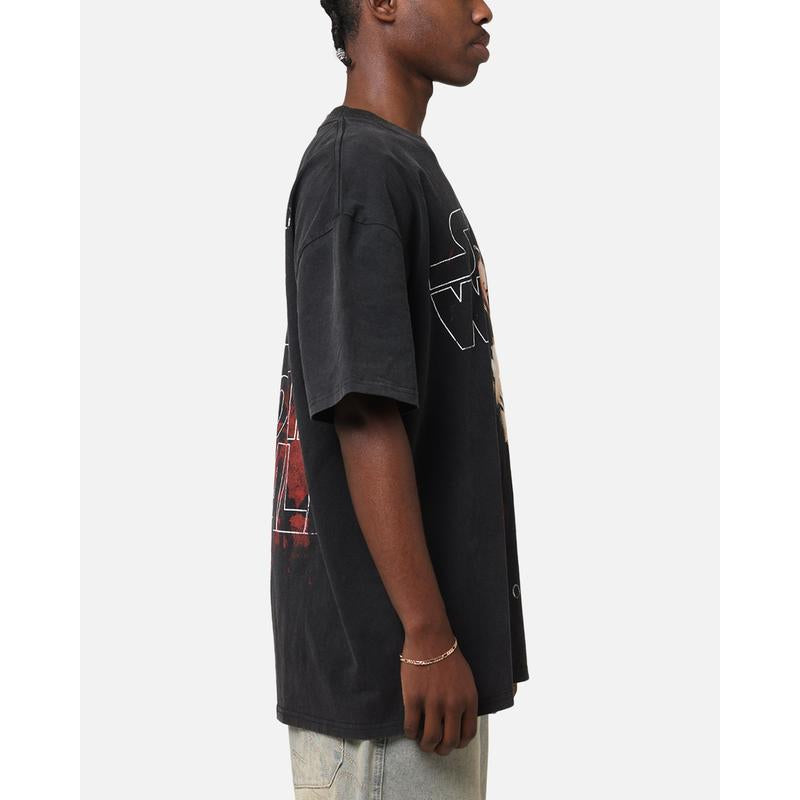 Star Wars Episode II Vintage Black Acid Wash T-Shirt - Kiki of DC Styles Store