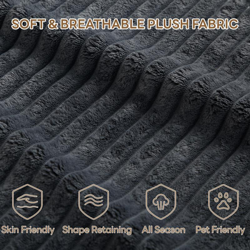 LIKIMIO 49" Oversized Chaise Lounge Sofa Bed with 2 Cup Holders & Storage Pocket - Plush Corduroy Upholstered, No Assembly Cloud Couch for Living Room, Bedroom, or Reading Nook - Kiki of DC Styles Store