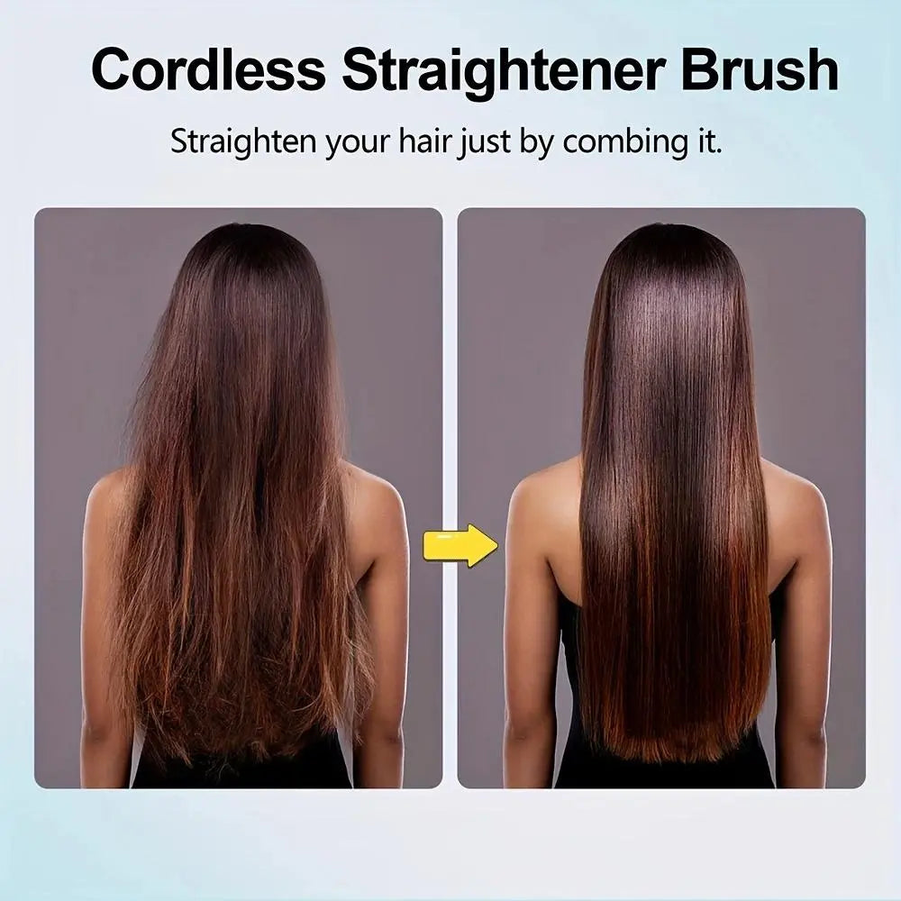 Experience Effortless Styling with the 2026 Upgraded Portable Hair Straightening Comb - USB Rechargeable & Wireless for Ultimate Convenience