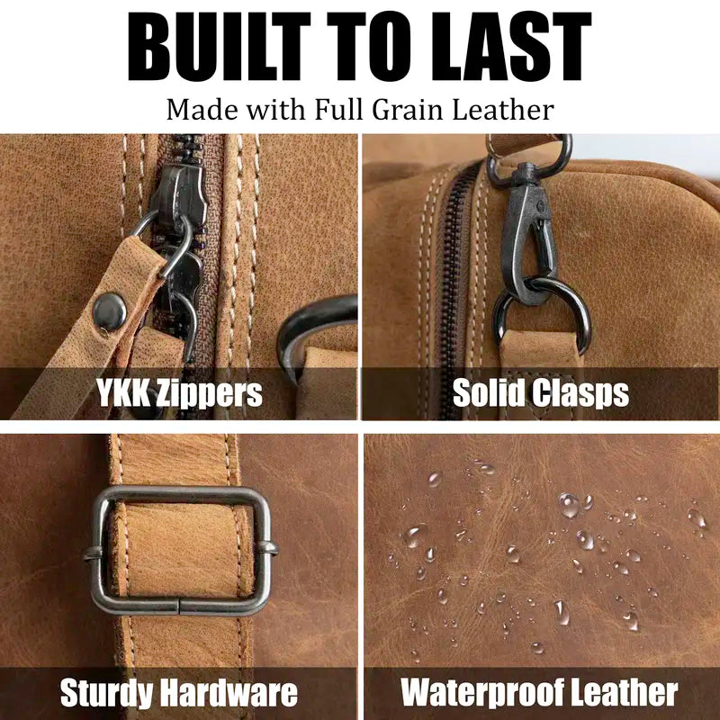 Luxury Leather Weekend Bag - Your Stylish Companion for Every Adventure Auto DS
